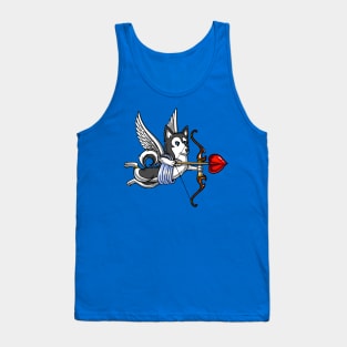 Siberian Husky Dog Cupid Valentines Day Tank Top